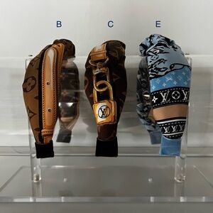 Louis Vuitton Brown and Blue knotted headbands